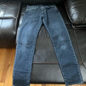 Mens 30x32 Levis Lot 511 Big E Premium Waterless Black Dk Wash Jeans Leather Tag